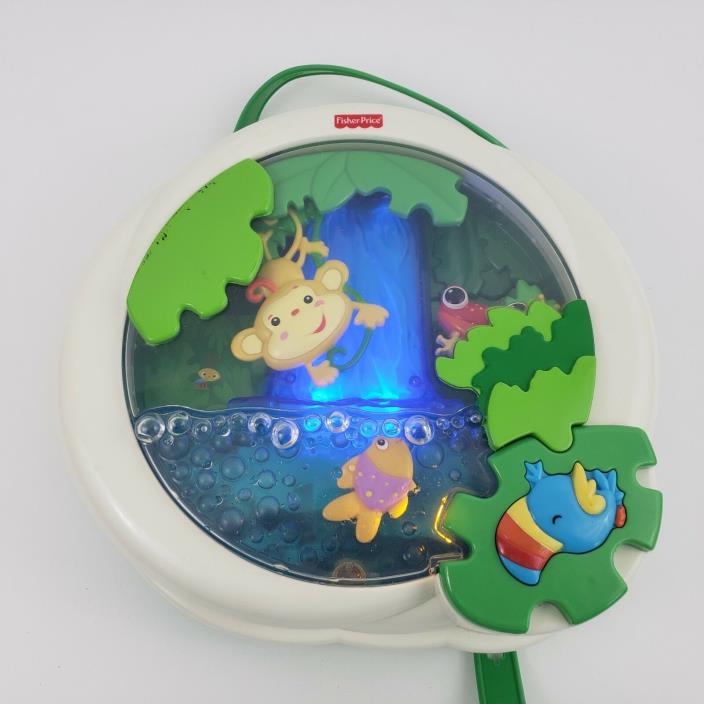 Fisher Price Crib Toy Rainforest Waterfall Peek-a-Boo Baby Soother Sound Lights