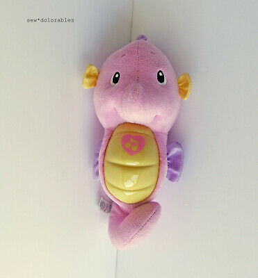 Fisher Price Lullaby Seahorse Pink Musical Nightlight Baby Crib Toy Plush