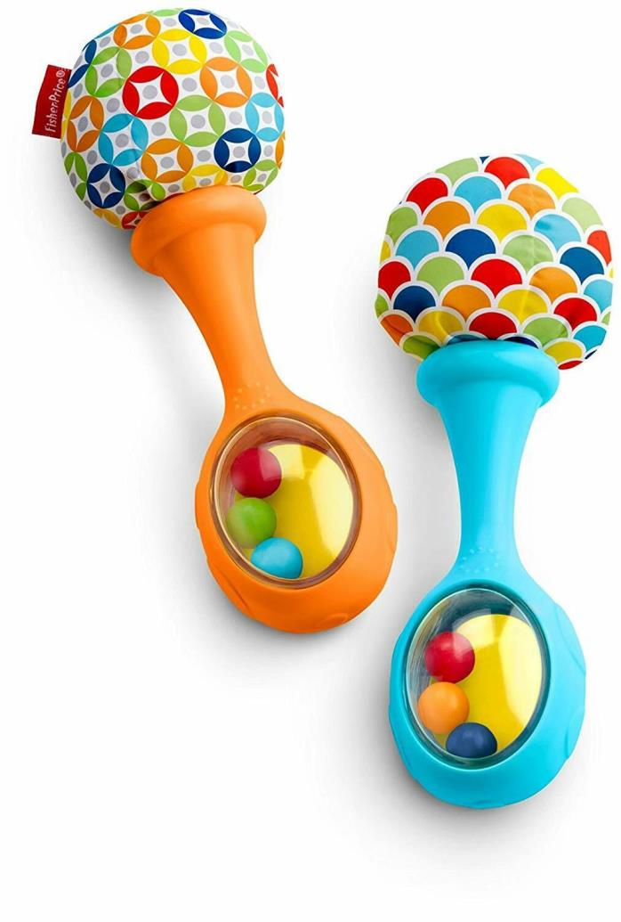 Fisher-Price Rattle 'n Rock Maracas, Blue/Orange