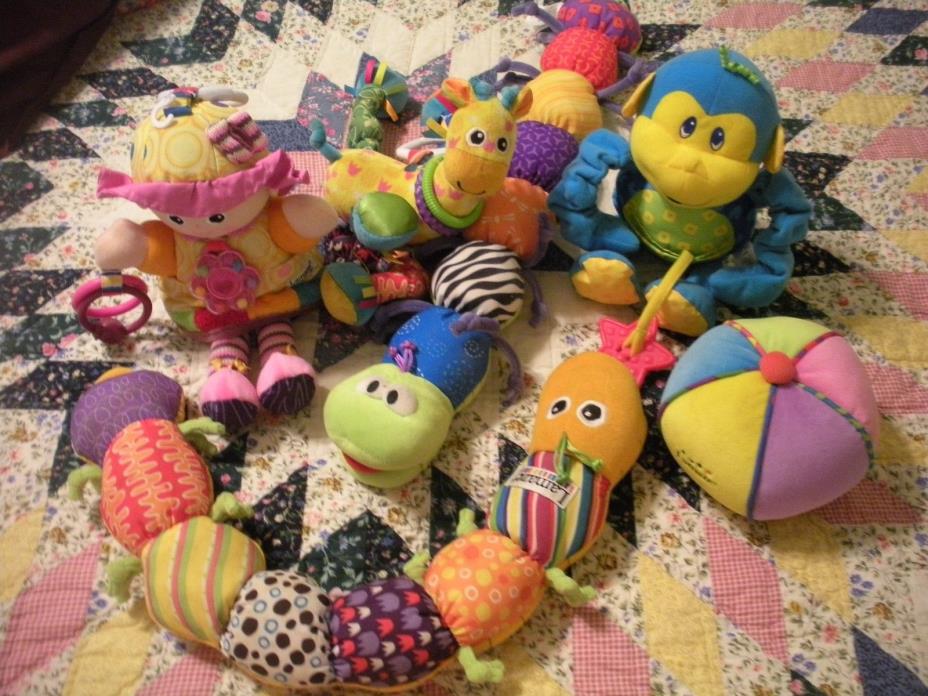 Lot of 6 Lamaze Sensory Teething Crinkle Developmental Baby Soft Toys