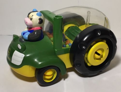 John Deere Baby Toy Farm Tractor Combine Pop-up Rattle Plastic by Learning Curve