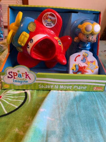 Spark Create Imagine Shake N Move Plane Toy Rattle Pilot Playset Lights & Sounds