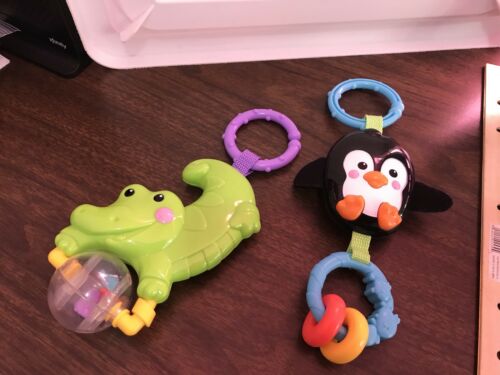 Fisher Price Precious Planets Replacement Activity Gym Toys Penguin & Alligator