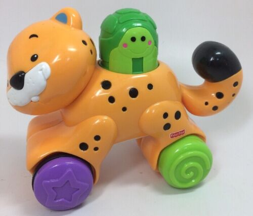 Amazing Animals Push and Go Cheetah Fisher Price Press Turtle Jaguar Baby Toy