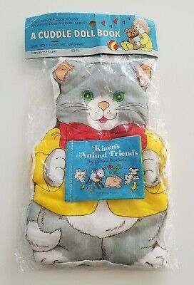 NOS Vtg 80's Random House Cuddle Doll Cloth Book Kitten's Animal Friends Bracken