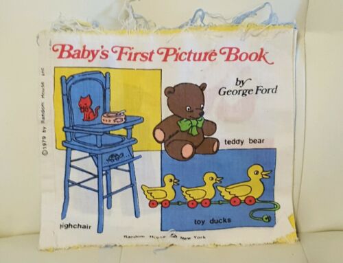 Vintage 1979 Random House Baby's First Picture Book Cloth Fabric quiet book