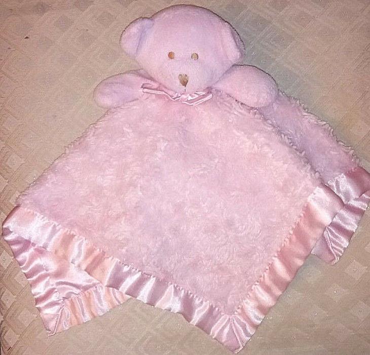 Blankets and Beyond Pink Teddy Bear Security Lovey Infant 15