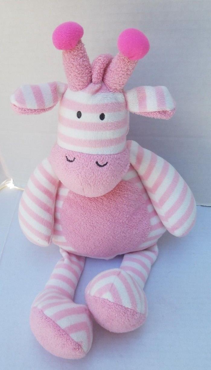 Giggle Baby Giraffe Zebra Striped Pink White Plush Soft Manhattan Toy Doll 17