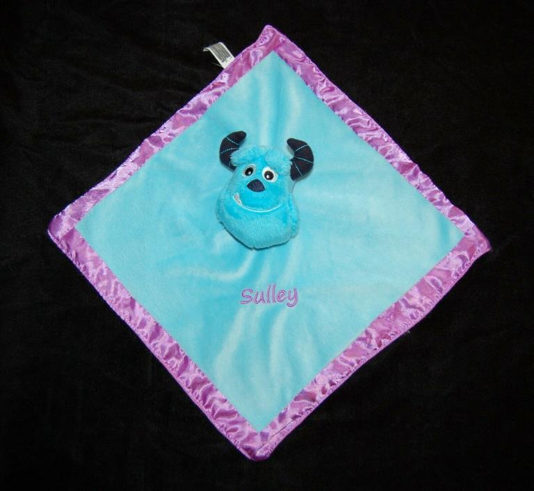 Just Play Sulley Monster's Inc Security Blanket Disney Baby Lovey Rattle  #26