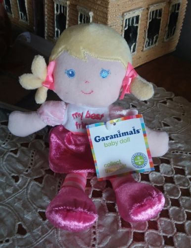Garanimals Baby Doll My Best Friend First Plush Pink Dress Blonde Hair NEW NWT