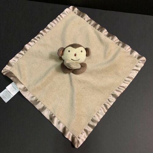 Summer Tan Brown Monkey Security Blanket Lovey