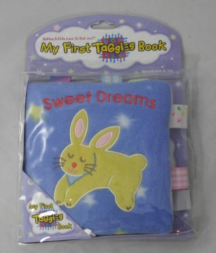 MY FIRST TAGGIES BOOK 2003 Soft Fabric/Cloth 'SWEET DREAMS' Plush/Toy Child new