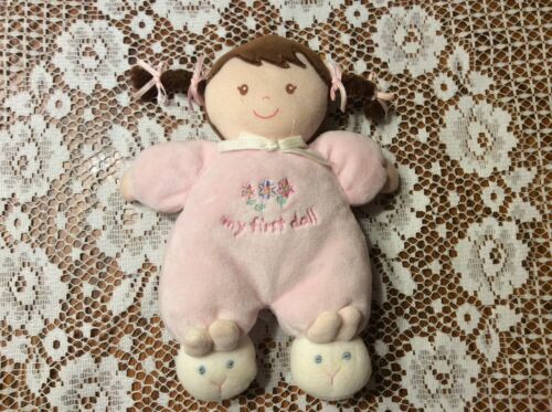 Carter's Child of Mine Brunette My First Doll Rattle 9”