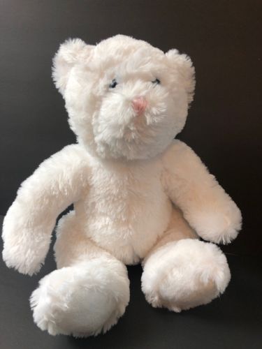 White Cat Kitty Plush pink Nose  plush My Pawfect Bear USA 14”