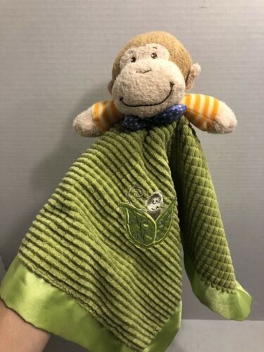 Mary Meyer Security Blanket Lovey Mango Monkey Plush Green EUC