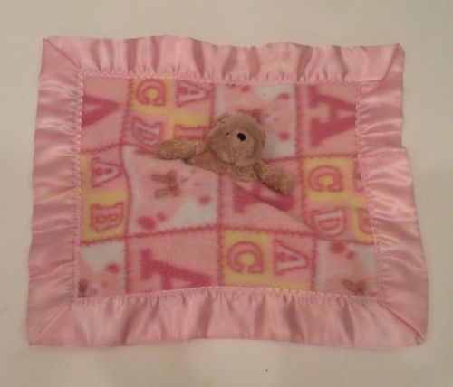 Disney Pink Girls Classic Winnie The Pooh Lovey Security Blanket Rattle