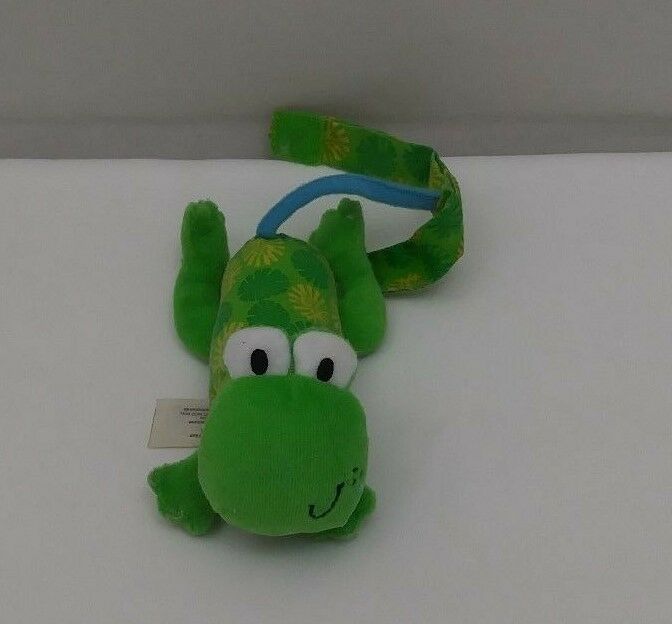 Infantino Green Frog Bell Rattle Yellow Blue Baby Crib Toy Plush 5