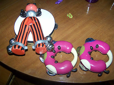 THREE 3 BATTAT PARENTS BEE BOP A & C TOY MUSICAL INSTRUMENT/RATTLE TOY-JINGLES