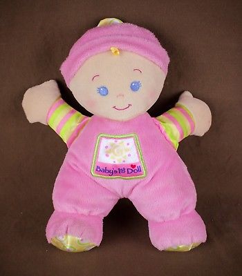 Fisher Price * Baby's First Doll Plush girl toy * rattle * 11