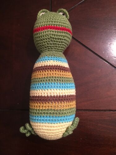 Frog Crochet Extra Small Brand Baby Rattle