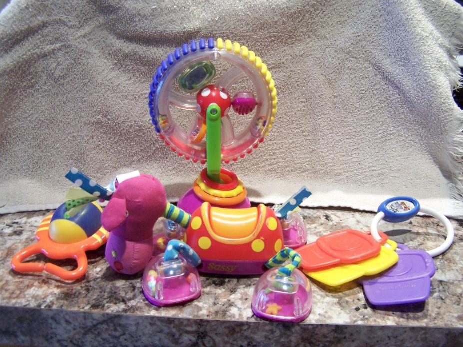 Sassy Baby Toys Rattles Teething Rings Horse Fish Ferris Wheel