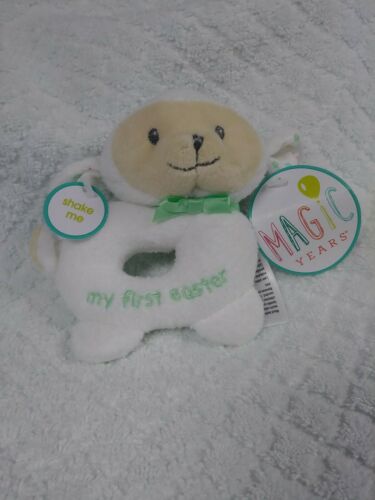 Magic Years My First Easter White Lamb Baby Rattle NWT