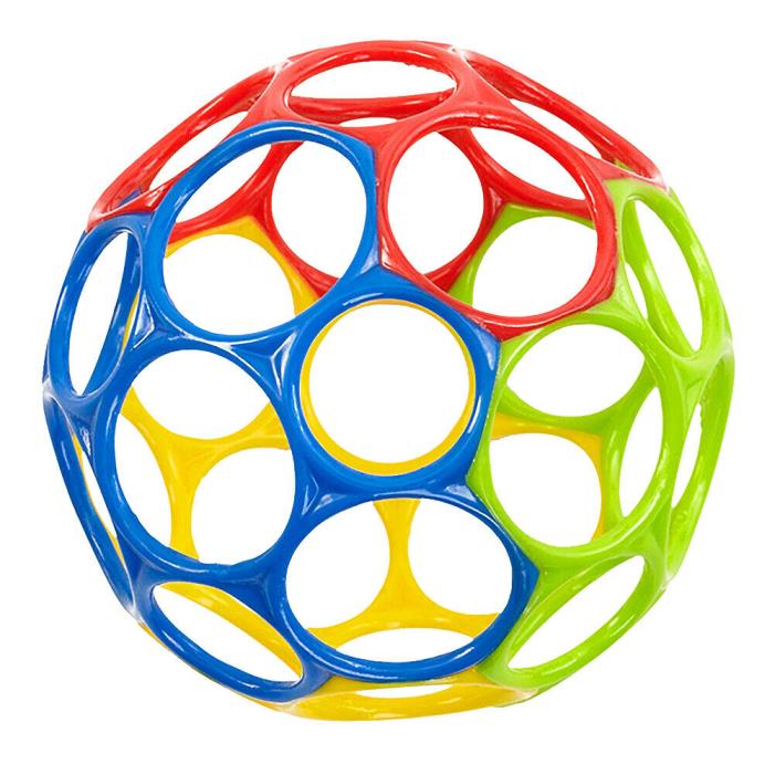 Creative Rainbow Hole Ball Funny Catch Shaker Teether Classic Rainbow Ball 1Pc