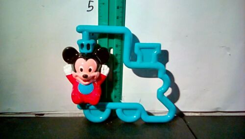 Vintage 80s Mickey Mouse Train Rattle