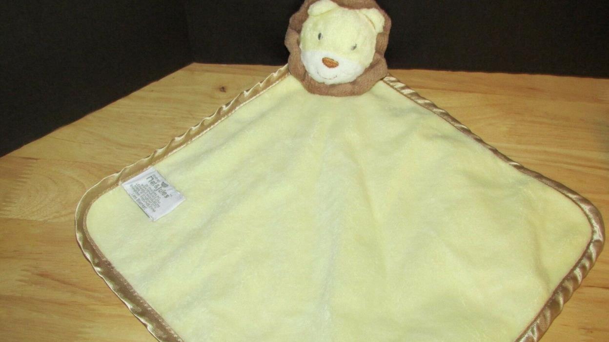 Nat & Jules yellow brown Lion head plush Baby security Blanket