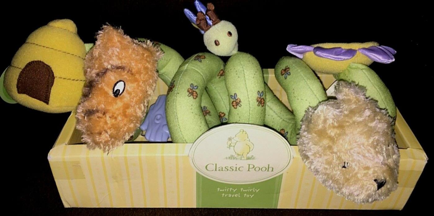 Classic Pooh Winnie Pooh Infant Rattle Travel Twisty Twirly Toy First Years NEW