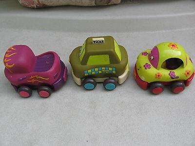 Parents Magazine Just B You Pull Back Soft Chunky Rattle Cars VGC
