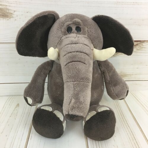 NICI Wild Friends Brown Tusks Stuffed Animal Plush Elephant Toy. 7-10”