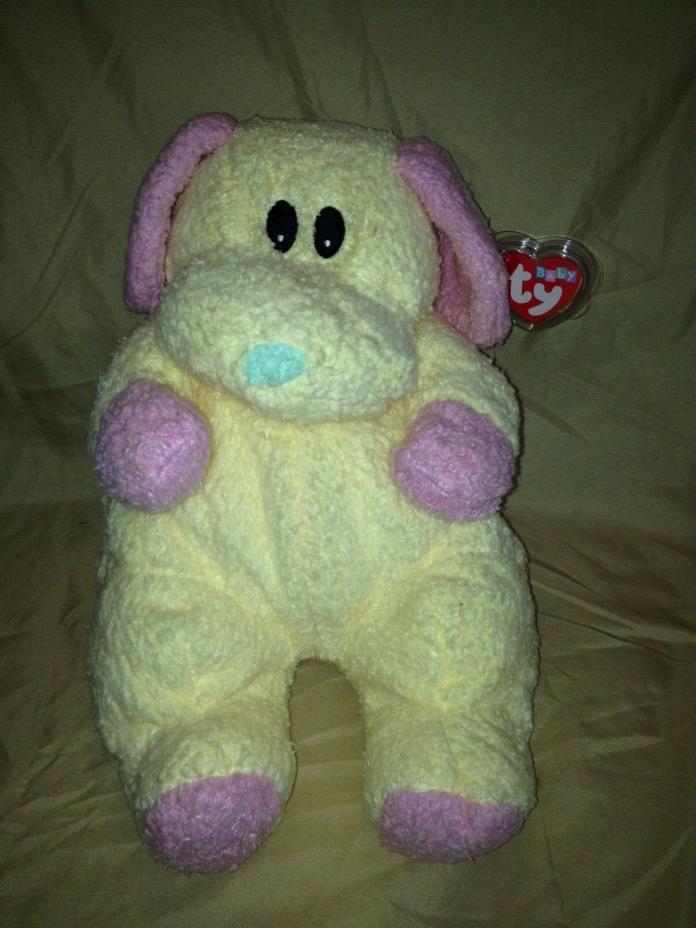 TY BEANIE BABY PILLOW PAL DOGBABY PUPPY DOG PLUSH WITH RATTLE