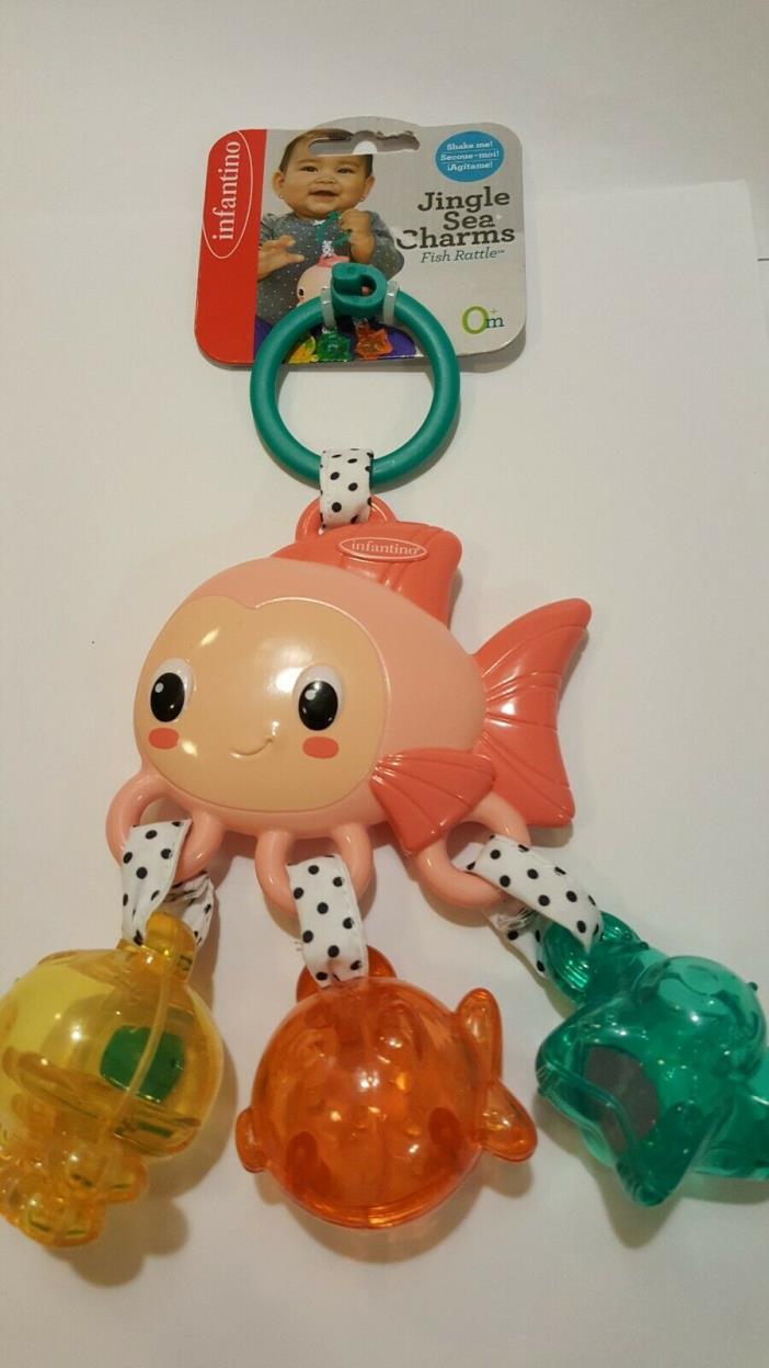 Infantino Jingle Sea Charms Fish Rattle for baby 0+ months NWT