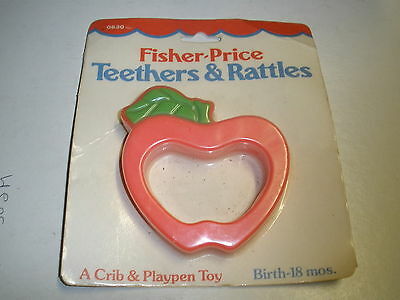 NOS NEW fisher Price Teethers & Rattles birth-18 month RED APPLE 0630 1984