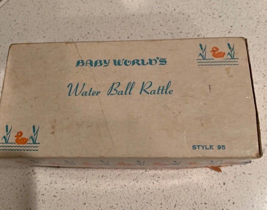 Baby World's Water Ball Rattle Box Vintage Blue