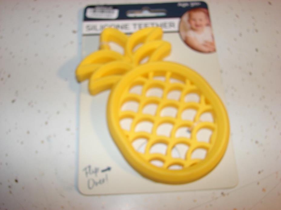 ITZY RITZY SILICONE BABY TEETHER  YELLOW PINEAPPLE  NEW IN PACKAGE