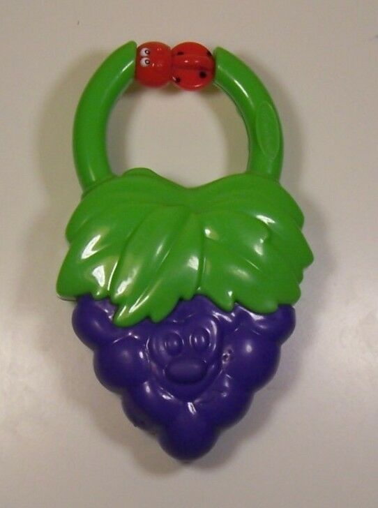 Infantino Smiley Purple Grape Vibrating Teether Toy for Babies 3 Mo.+ BPA FREE