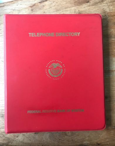 VTG Telephone Address Book Ring Binder Woolworth Federal Reserve Bank Of Boston