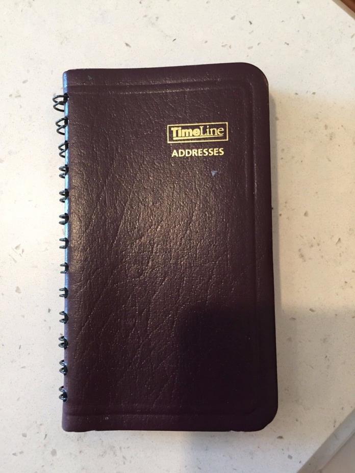 Vintage At-A-Glance TimeLine Small Brown Address Book— Tabs USA 5