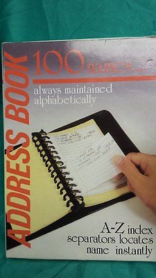 RARE VINTAGE NEW RED TELEPHONE ADDRESS BOOK BINDER E8310 - 100 NAMES A-Z INDEX