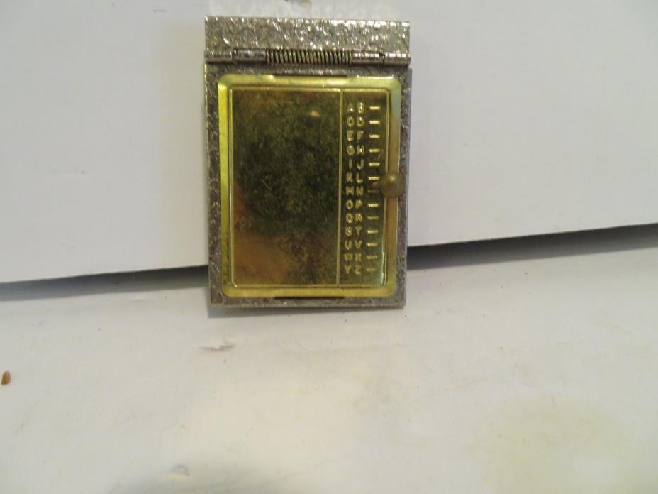 Vintage Gold Tone Mini flip open Address book   2 1/4 INCH JAPAN