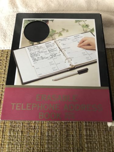 Eraseable Telephone Address Book