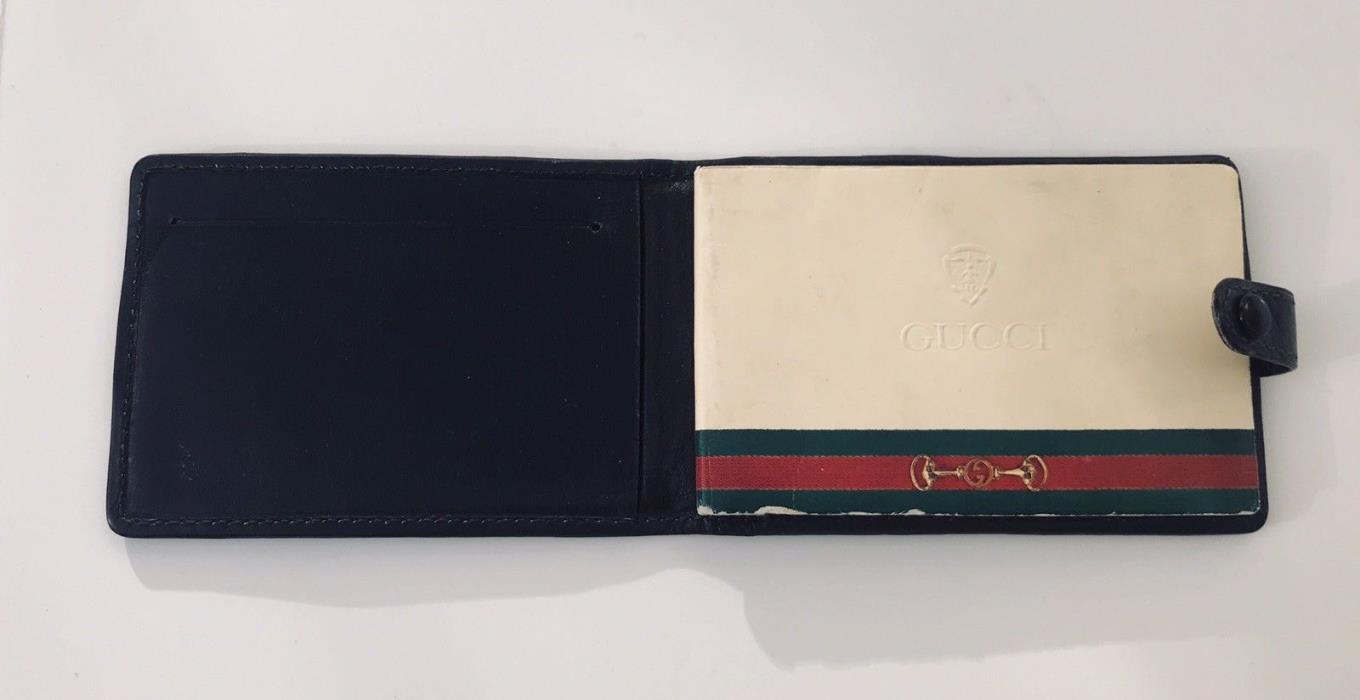 Vintage GUCCI Black  GG Monogram Canvas Address Book Snap Small Never Used
