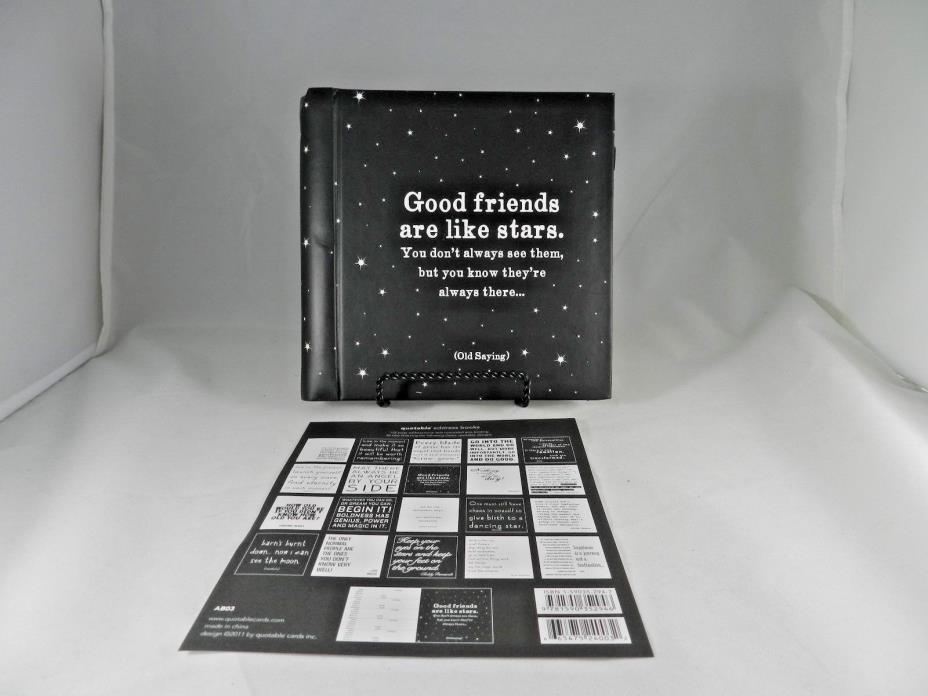 (s12) QuotableCards Good Friends Address Book  QuotableCards (New open package)