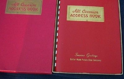 Vintage 1949 MIB Advertising Address Book BETTER MADE Potato Chips