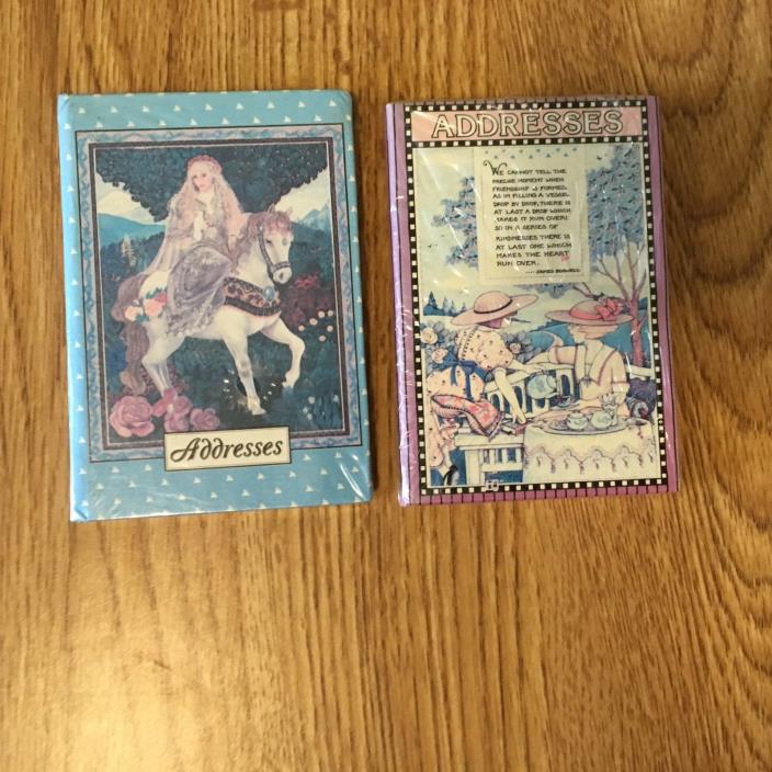2 Mini Address Books-Princess on Horse & Tea Party
