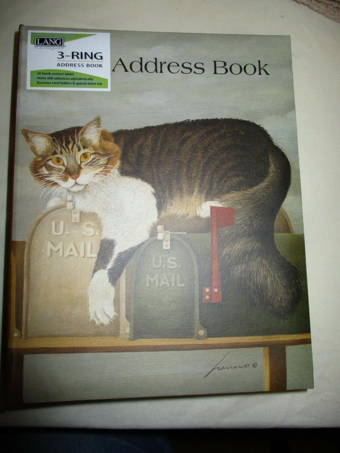 Lang 3-Ring Address Book Rocky Selland Art by Lowell Herrero Unused Nice Cat