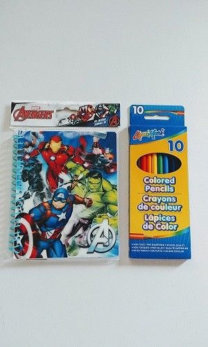 Avengers 3D Journal Writing Book Pages Ruled Kids Toys Pencils Hero Diary Spiral