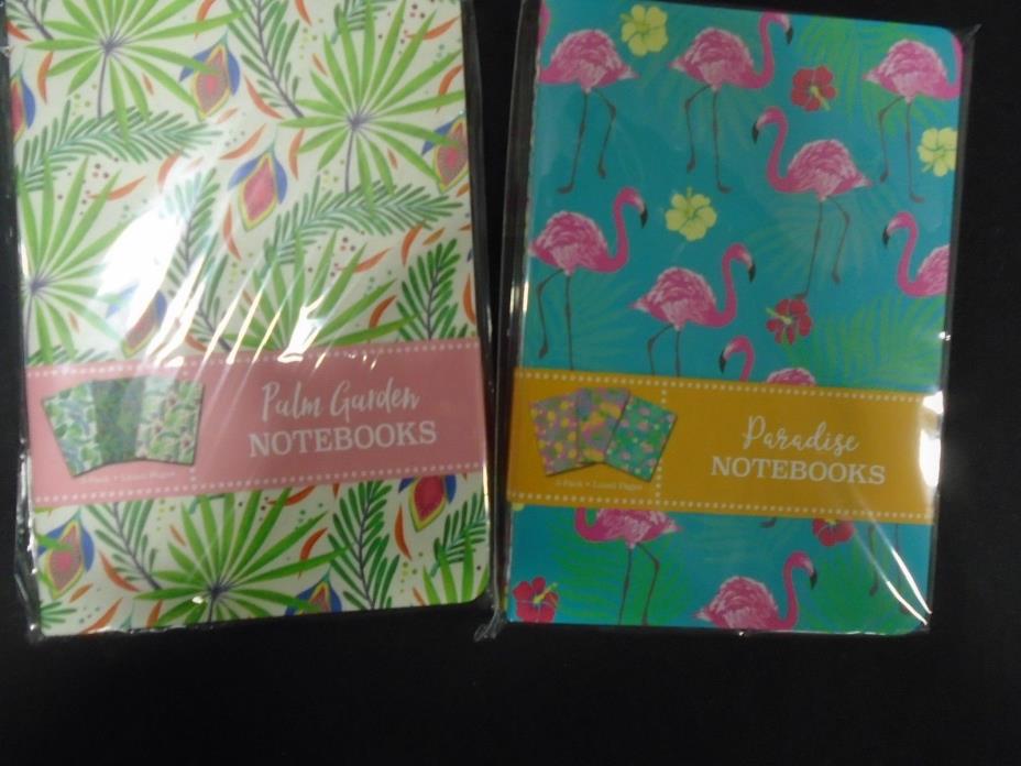 Lot Of 2 Palm Garden & Paradise Notebooks (loc13)